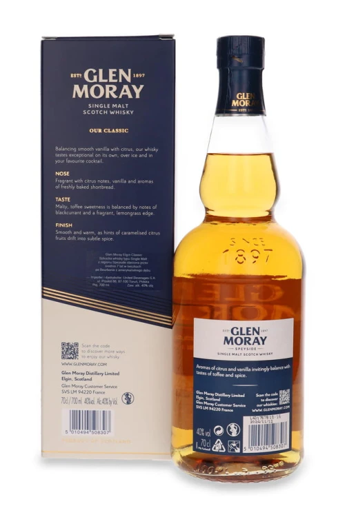 Glen Moray Our Classic 40% 0,7L. tył