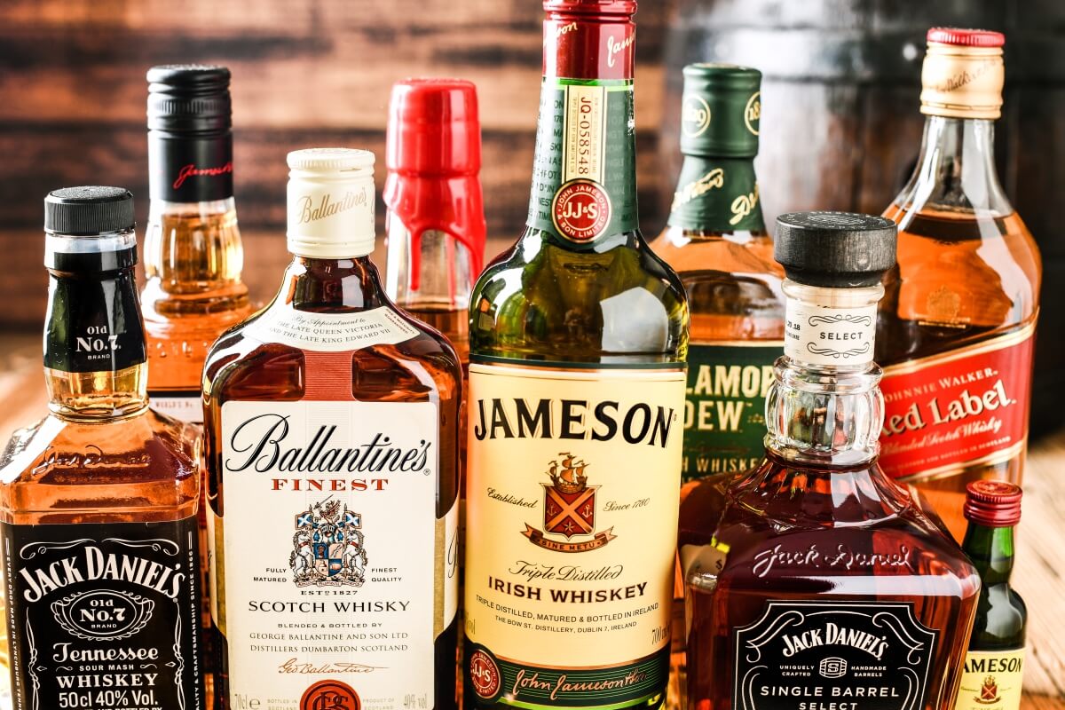 różne rodzaje alkoholi
